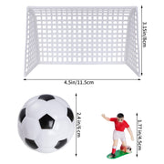 18 Pieces Soccer Cake Topper Decorations Soccer Ball Cupcake Topper Soccer Player figure for Soccer Birthday Party Sport Party Football Theme Party Supplies for Men Boy