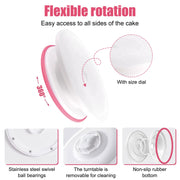 Cake Decorating Kit - 11-Inch Rotating Cake Turntable, 7 Piping Tips, 2 Icing Spatulas & 3 Scrapers, 35-Piece Complete Set