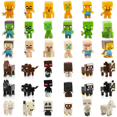 36Pcs Cake Toppers for Party Supplies, Character Cupcake Toppers - Collection Playset