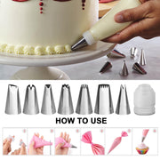 Cake Decorating Kit - 11-Inch Rotating Cake Turntable, 7 Piping Tips, 2 Icing Spatulas & 3 Scrapers, 35-Piece Complete Set