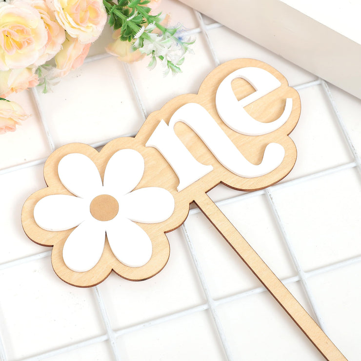 Daisy Cake Topper For 1st Birthday - First Birthday Cake Decoration, Retro Groovy Boho Daisy, Daisy Birthday Party Decor, Best Flower Cake Topper For Baby(Daisy One Cake Topper)