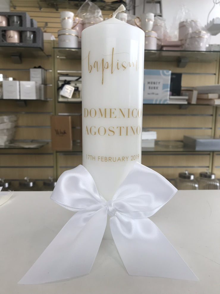 Baptism Candle - Wedding Bliss Accessories