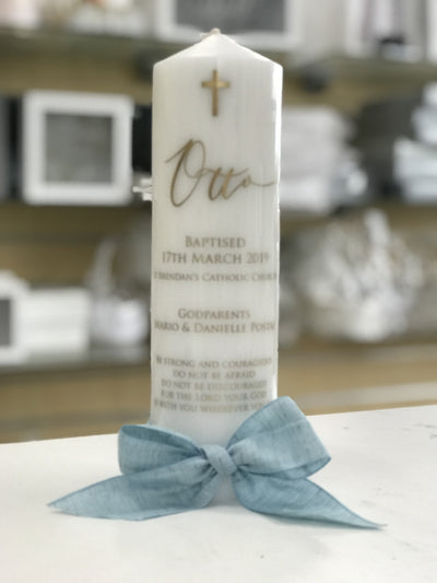 Otto's Baptism Candle - Wedding Bliss Accessories