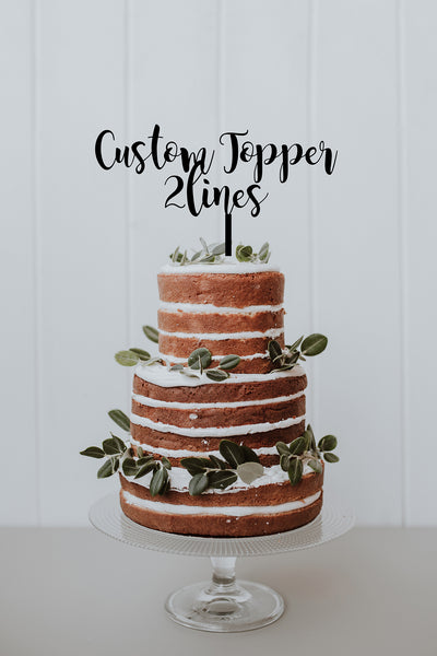Custom Cake Topper 2 Lines