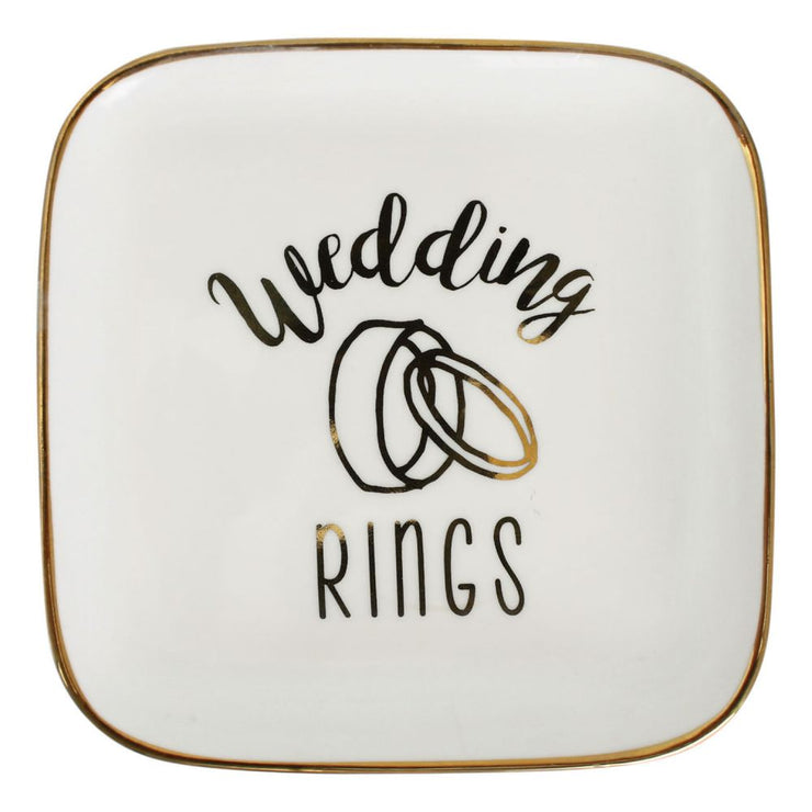 Wedding Rings Trinket Plate - Wedding Bliss Accessories