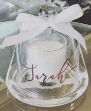 Candle Jar in Glass Dome - Wedding Bliss Accessories