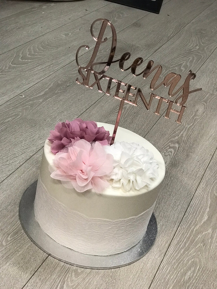 Sixteenth Cake Topper - Wedding Bliss Accessories