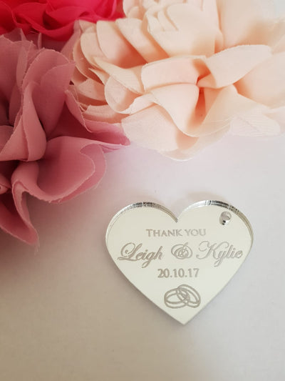 Loveheart Laser Cut Tag - Wedding Bliss Accessories