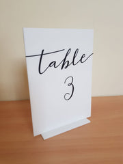 Acrylic Table Numbers - Wedding Bliss Accessories