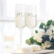 Mr & Mrs Champagne Flutes - Wedding Bliss Accessories